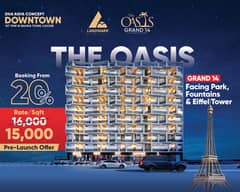 Booking In Stylish Studio in The Oasis Grand 14|Facing Park,Fountain & Eiffel Tower Rooftop Garden, Gym & Prime Bahria Town Location! 0