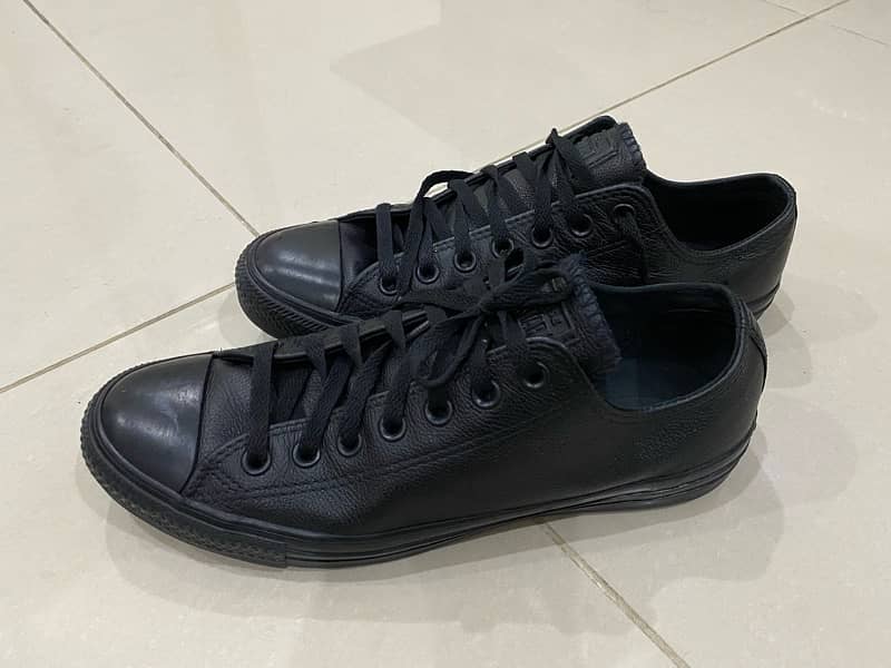 Converse Genuine Leather All Black 0