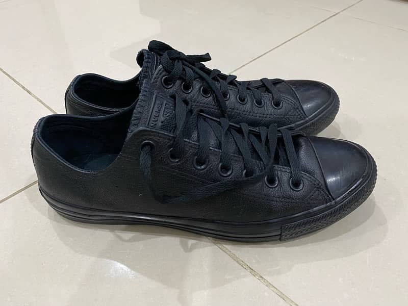 Converse Genuine Leather All Black 1