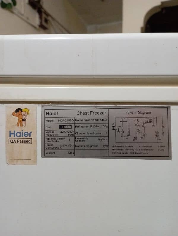 Haier Deep Freezer Used 6