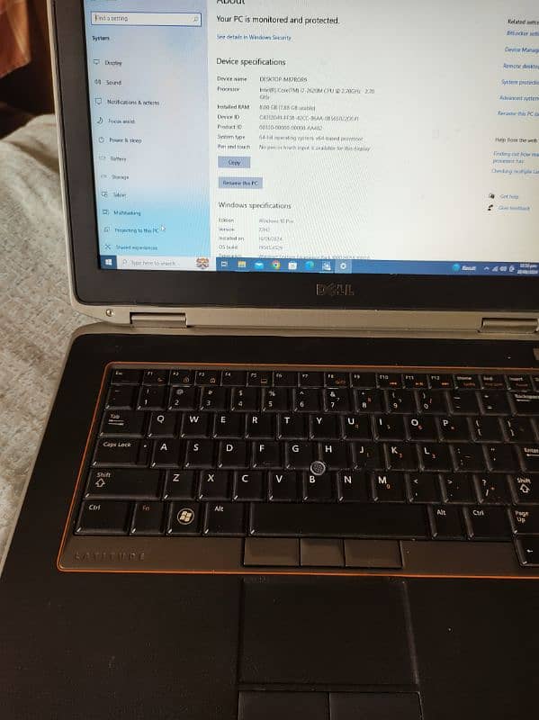 Dell Core i5 , 8 gb Ram and 250 gb rom 10