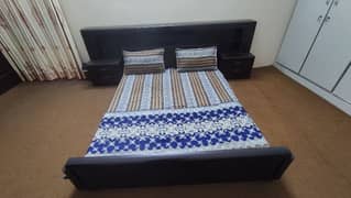 Quality Bed For sale with attached side tables