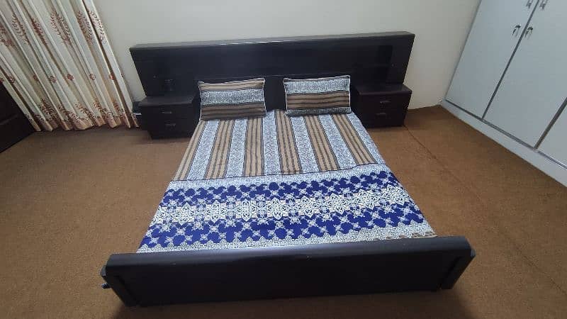 Quality Bed For sale with attached side tables 0