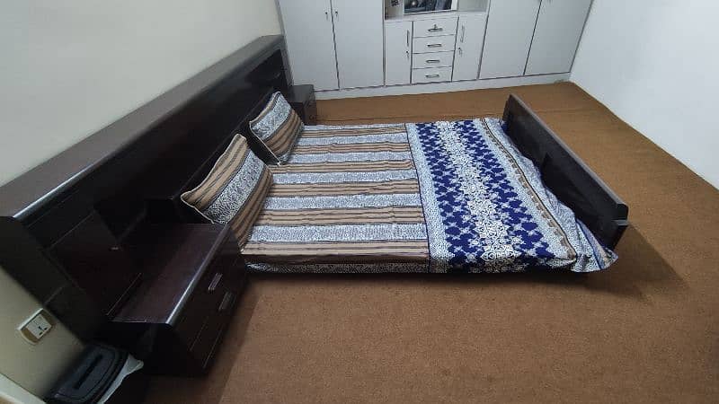 Quality Bed For sale with attached side tables 2