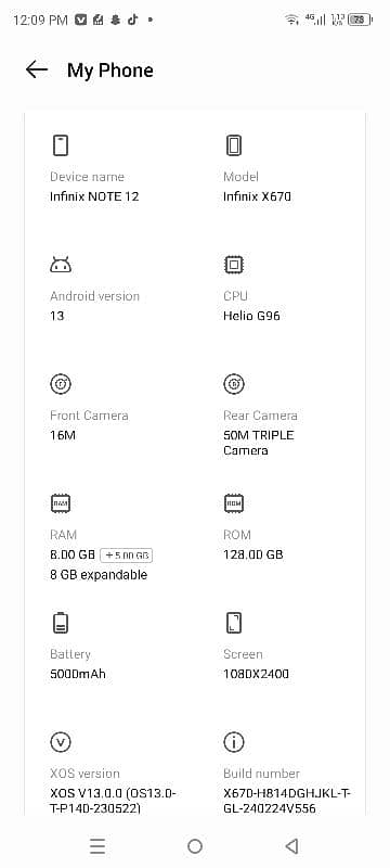 Infinix note 12 full ok mobile ( 8-128 ) box k Sath 3