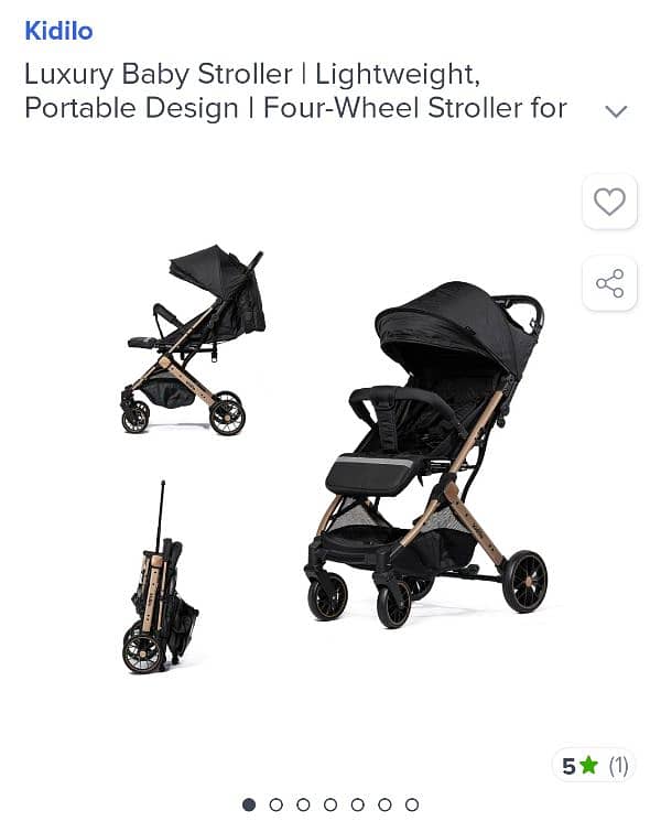 Kidilo Portable Stroller Prem, easy folding airline cabinet cabin size 13