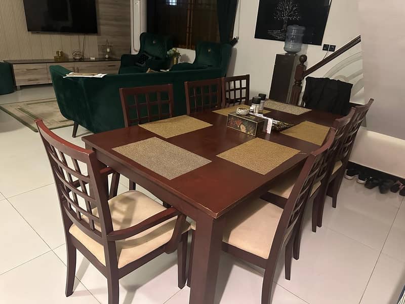 Wooden dining table for 8 person 0