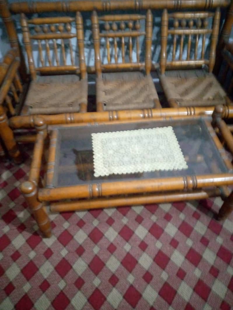 traditional wooden Sofa set 1