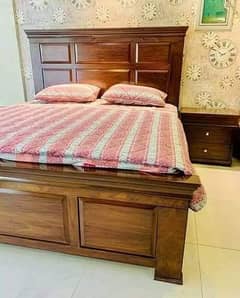 WOoden Bed set | Side tables & dressing table