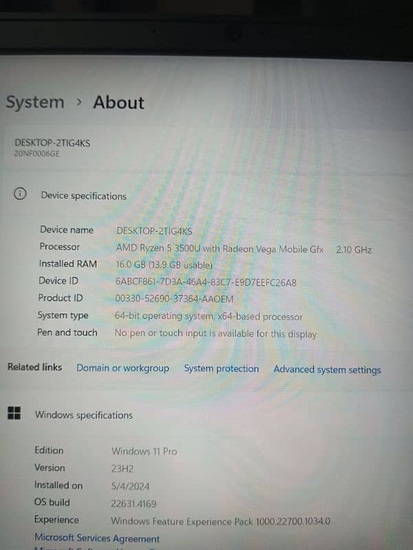 AMD Ryzen 3500U Gaming Laptop 2.10Ghz 2