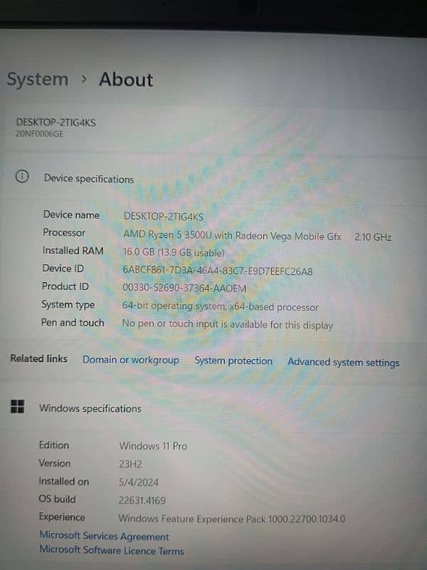 AMD Ryzen 3500U Gaming Laptop 2.10Ghz 3