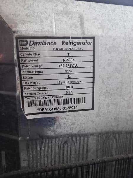 Dawlance Fridge medium size. 4