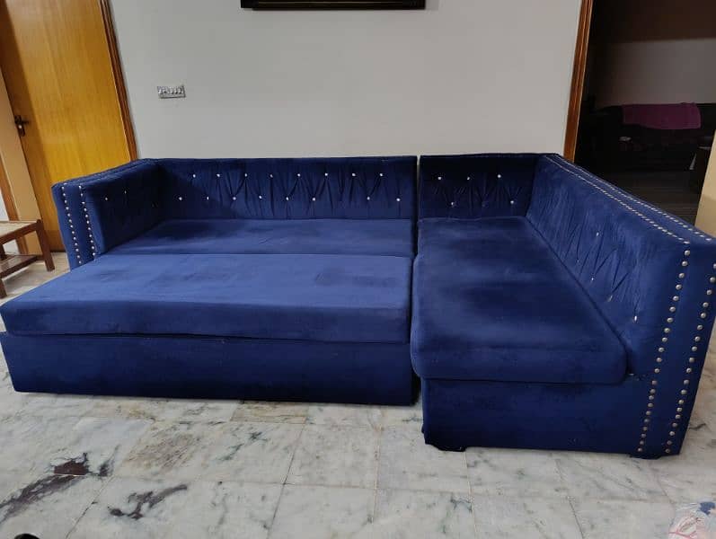 L shape sofa set with 3 seater 1