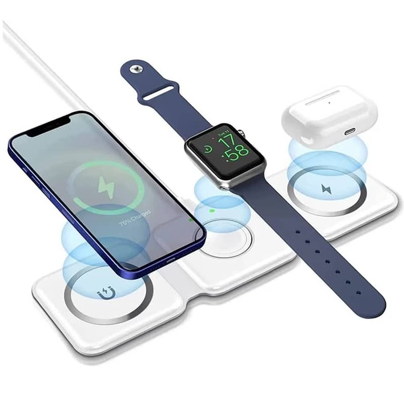 3 in 1 Magnetic Wireless Charger for Apple Device iPhone/iWatch/Airpod 0