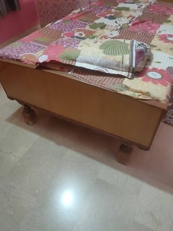 wooden bed urgent sale 0