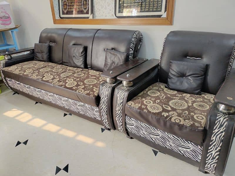 Double Bed And 5 Sitter Sofa For Sale 2