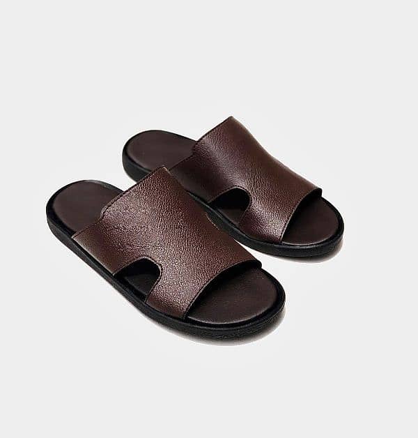 new stylish Leather  Design Slippers For Men Outdoor 2