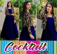 Elegant shamoz silk maxi& Jacket set _2 PCs women stiched collection