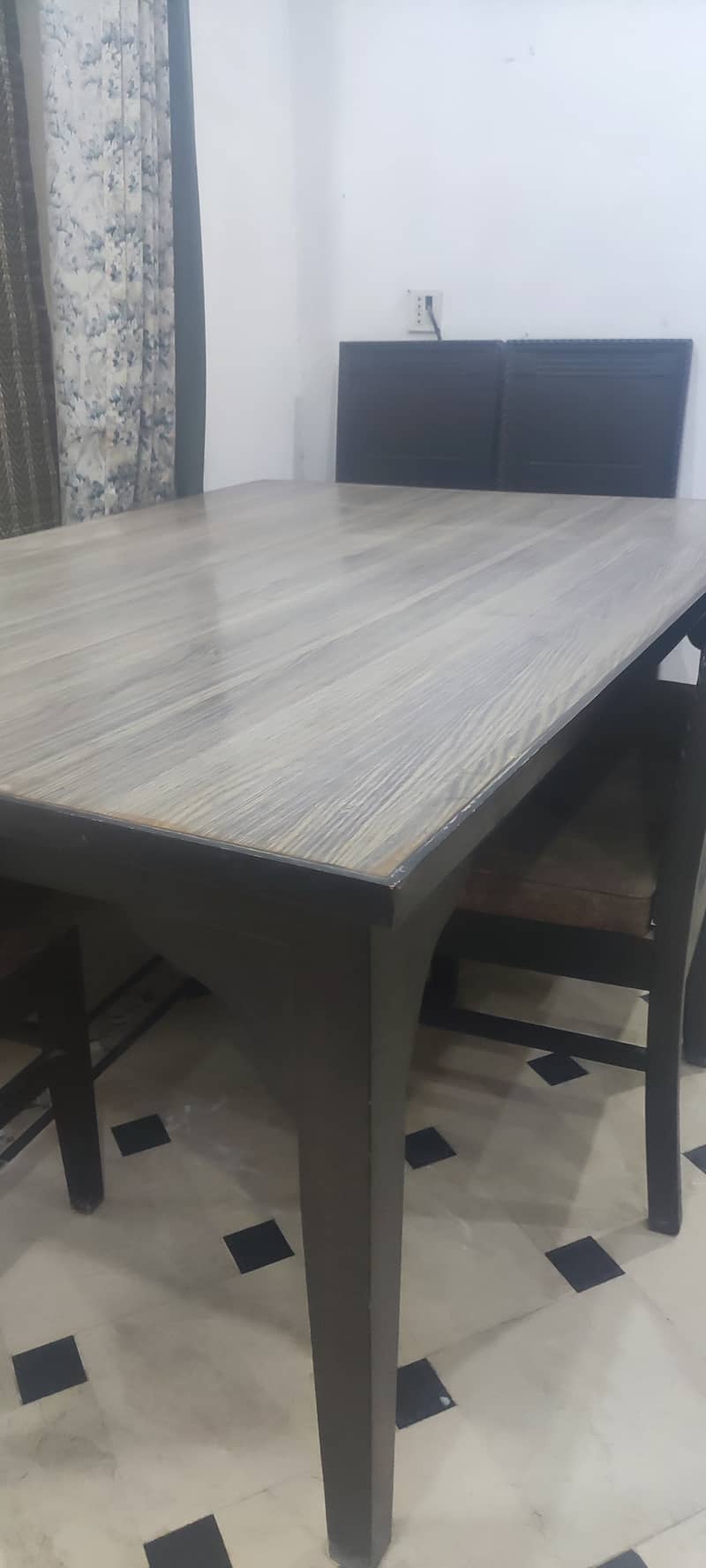 Wooden Dining Table with 8 x chairs 1