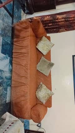 6 seater sofa , used strong wood