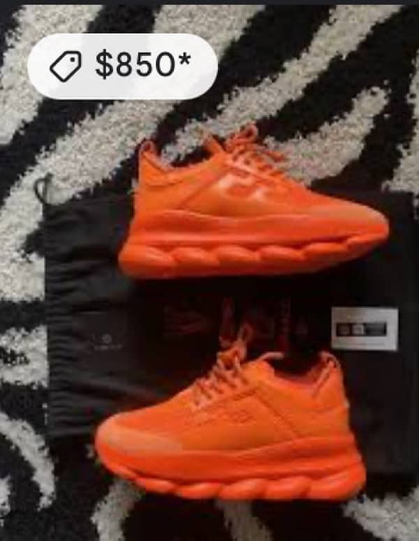 Versace chain reaction orange colour imported 0