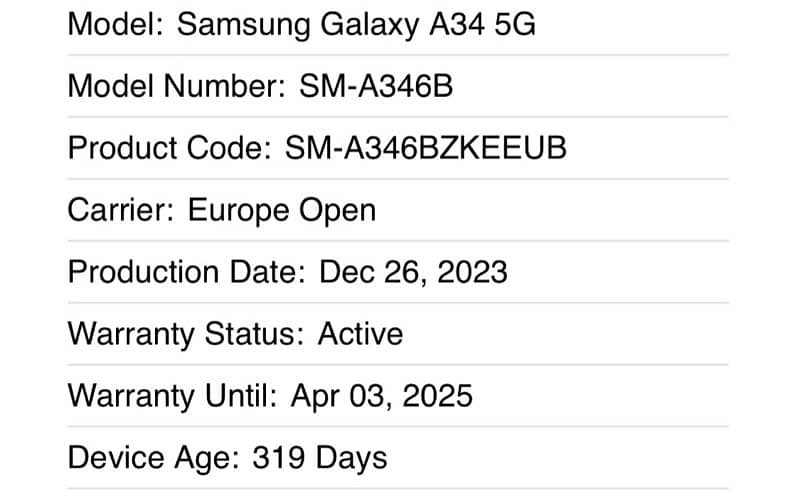 Samsung A34 8/256 GB Like New - PTA Approved 5