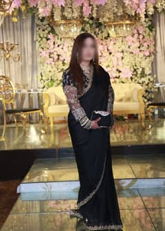 STICH BLACK SAREE