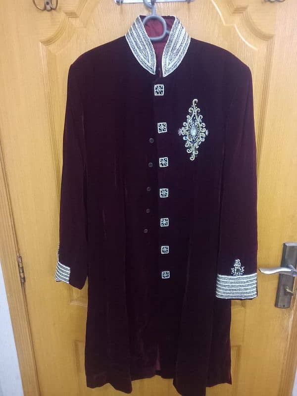 2 sherwani black and mehroon in emaculate condition 1