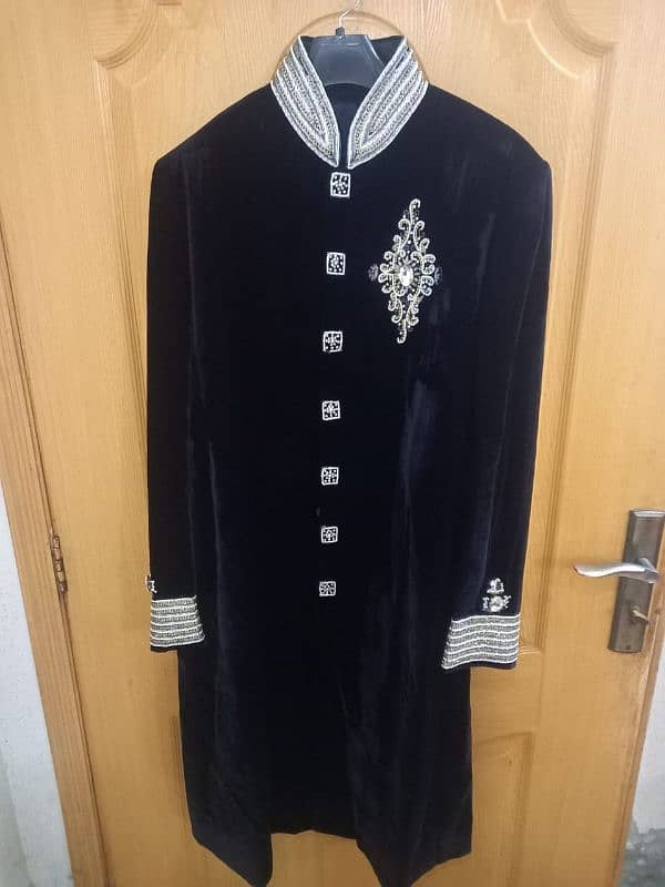 2 sherwani black and mehroon in emaculate condition 2