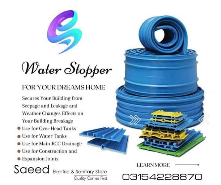 PVC Waterstopper Pure Regular Water stopper waterproofing Heatproof 0