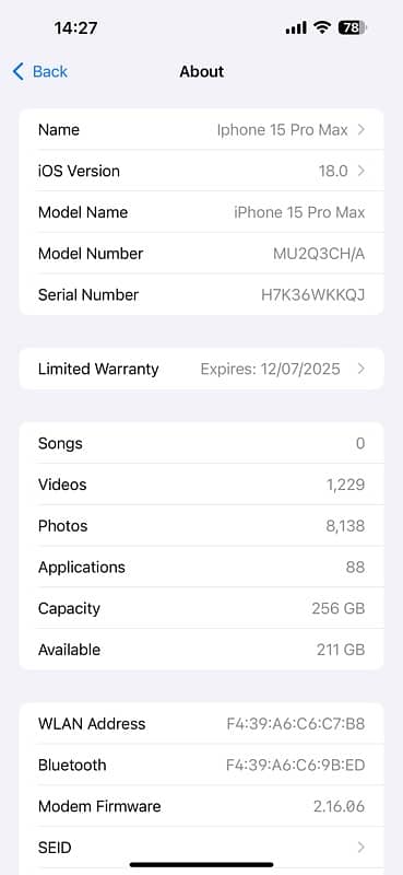 Iphone 15 Pro Max Natural Titanium Pta Approved Hk variant 256gb 9