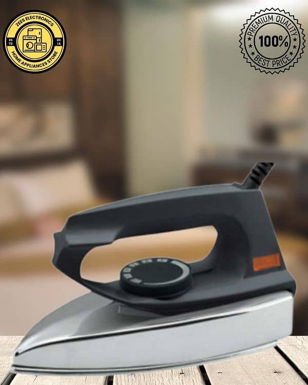 Portable 1000w Black Dry iron from home Cinema 1