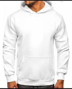 men's white fleece hoodiea