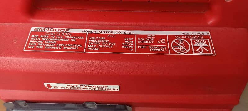 Honda EM 1000F portable canopy Generator 5