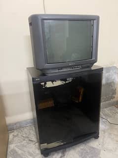 Black TV Trolley with Sony TV | TV Cabinets | TV not working