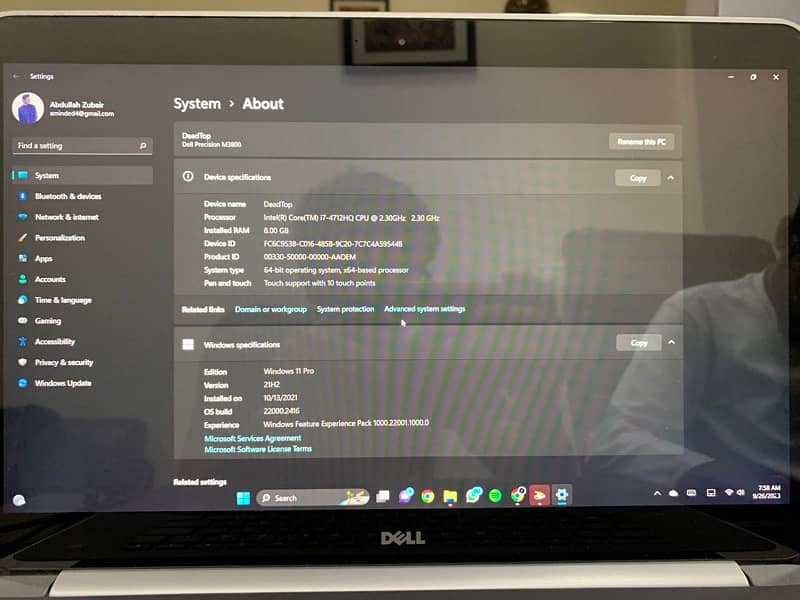 Dell Precision M3800 for sale 2