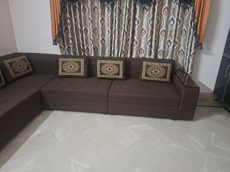 L shape 10 seat sofa set 5