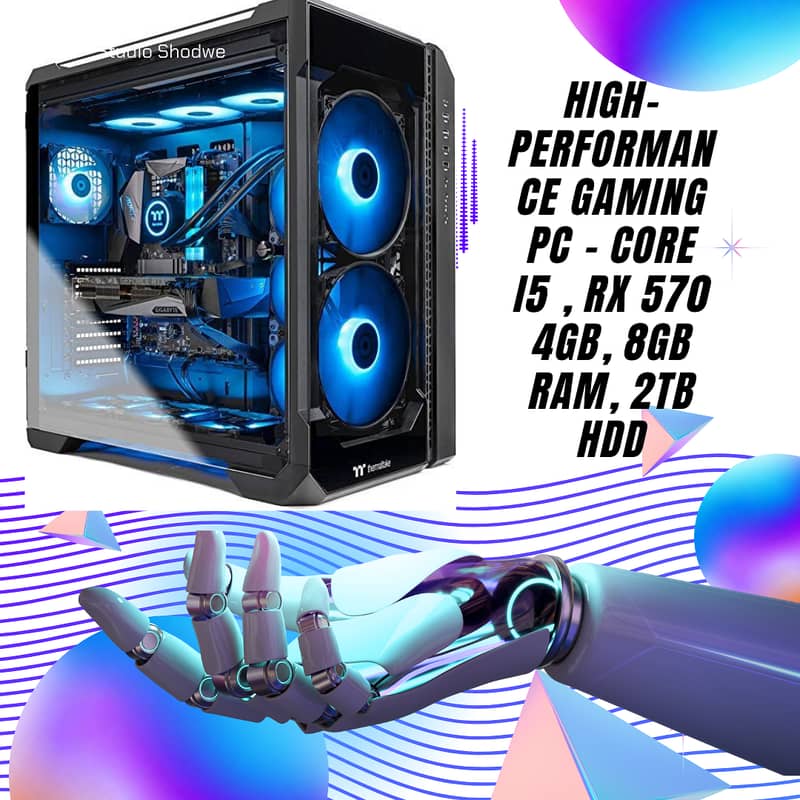 High-Performance Gaming PC - Core i5 , RX 570 4GB, 8GB RAM, 2TB HD 0