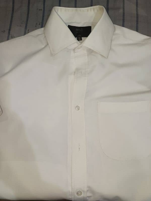 Marks & Spencer White Shirts - White Collar Shirts 1