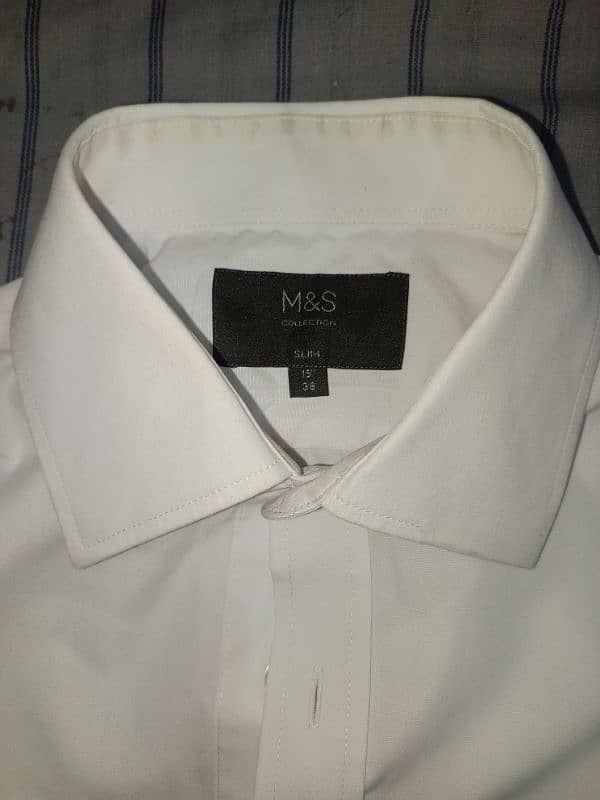 Marks & Spencer White Shirts - White Collar Shirts 3