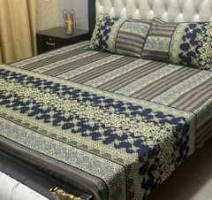 Crystal Cotton Printed Double Bedsheet