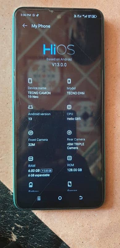 Tecno camon 19Neo 6