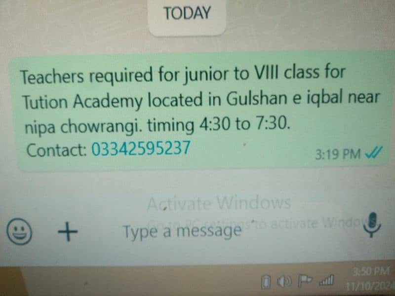 Teachers Required Junior To VIII 0