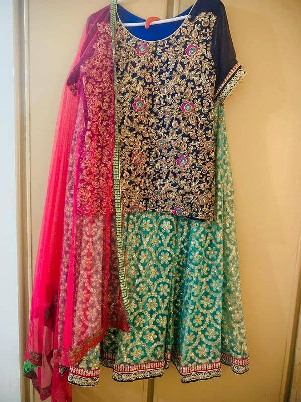 Lehnga choli with dupatta. 0