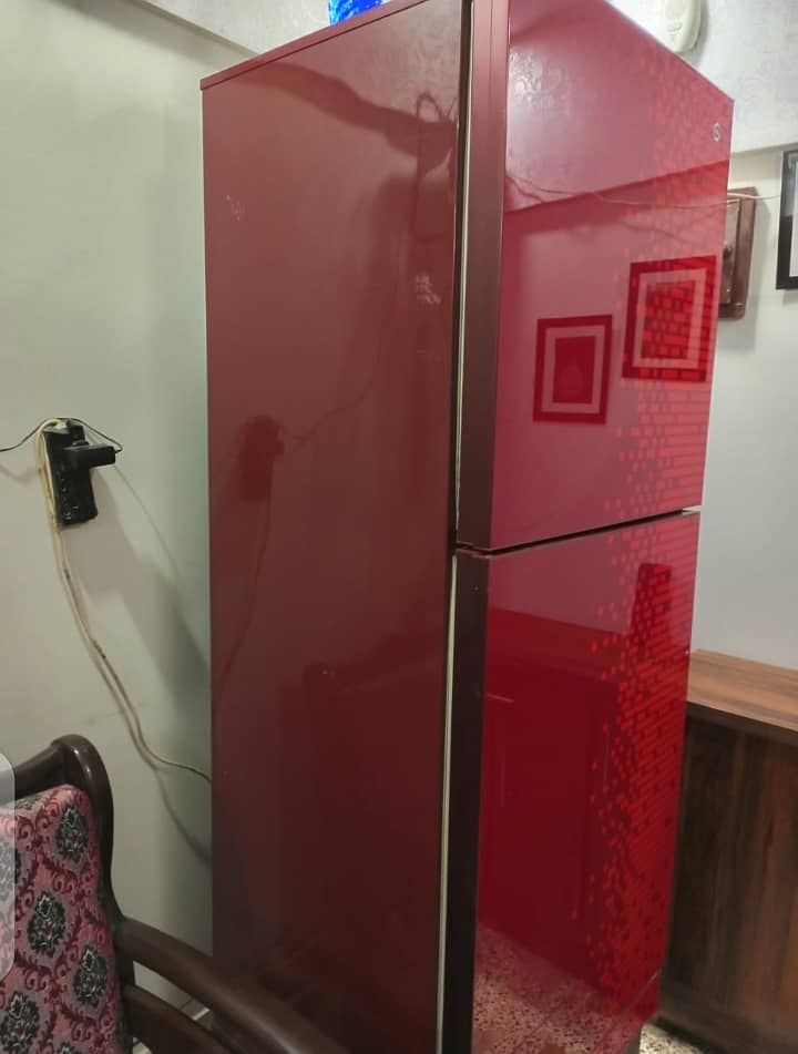 PEL Refrigerator PRGD 160 double glass door Red 18 cu 0