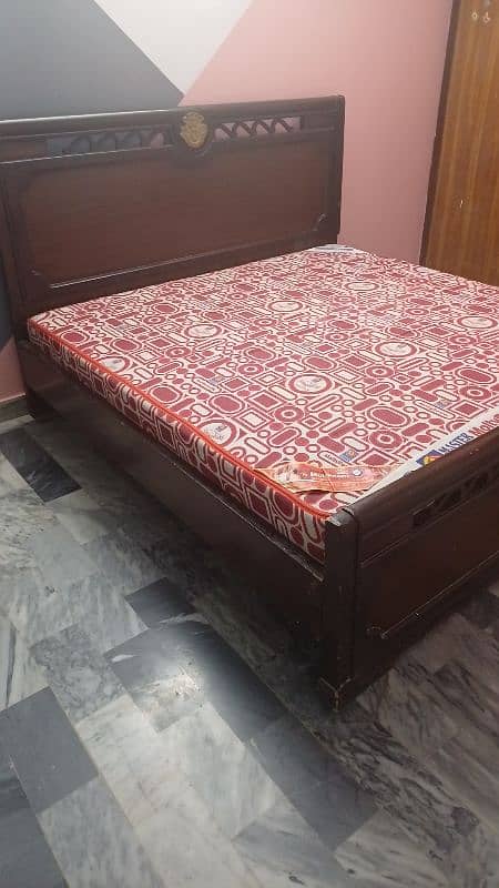 King Size bed with Metress for sale 0