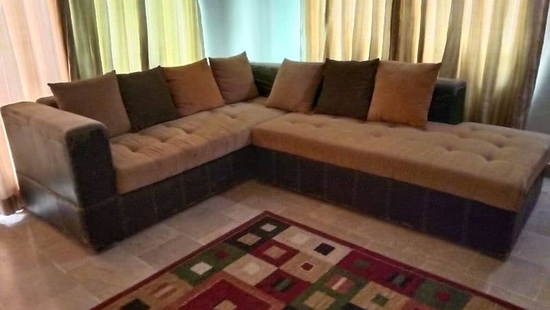 L Shape Sofa set with cushions 0