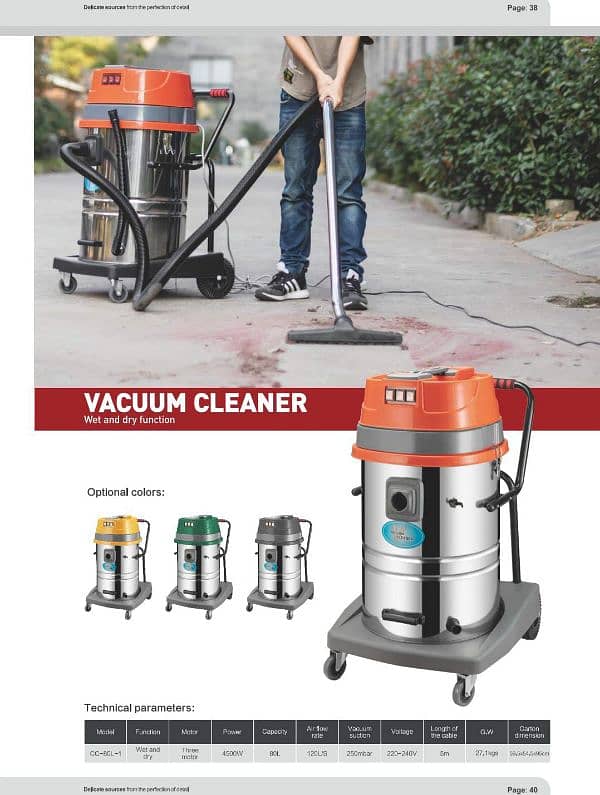 Industrial High Power Wet & Dry Vacuum Cleaner 3 Phase Motor - 80 L 3