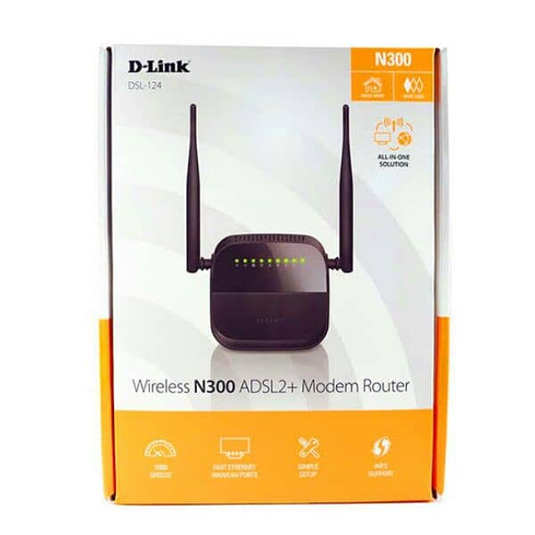 D-Link DSL-124 Modem+ Router 0