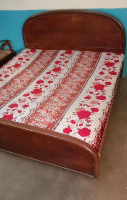 Bed (wooden) with foam used 0